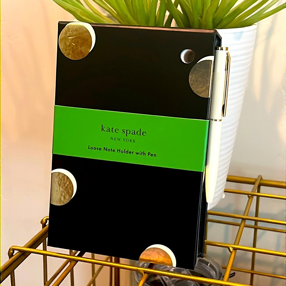 Kate Spade Scatter Dot Loose Note Holder with Pen NWT